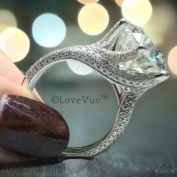 Certified 5ct. t.w. Diamond Brilliant Cut Luxury Engagement Wedding Ring - Picture 3 of 17